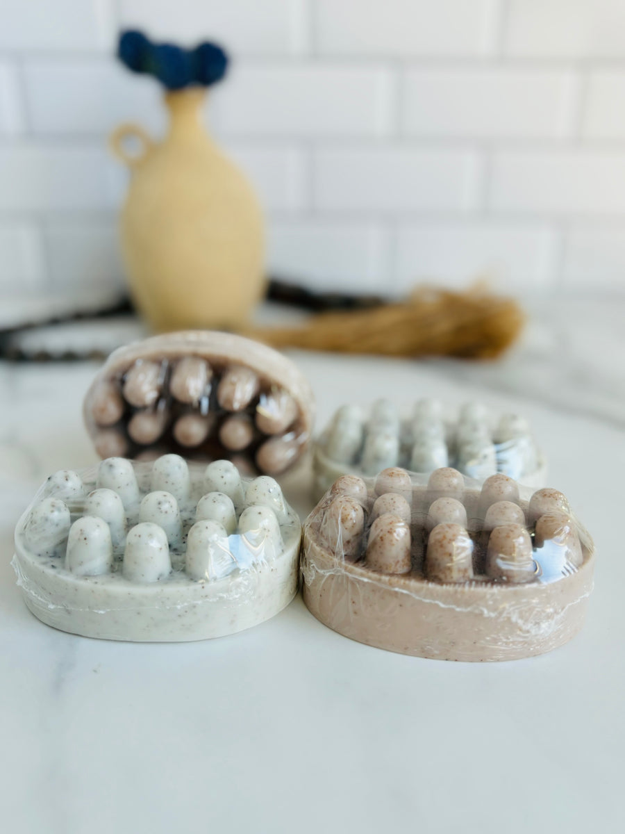Massage Scrub Soap Bar with Shea Butter
