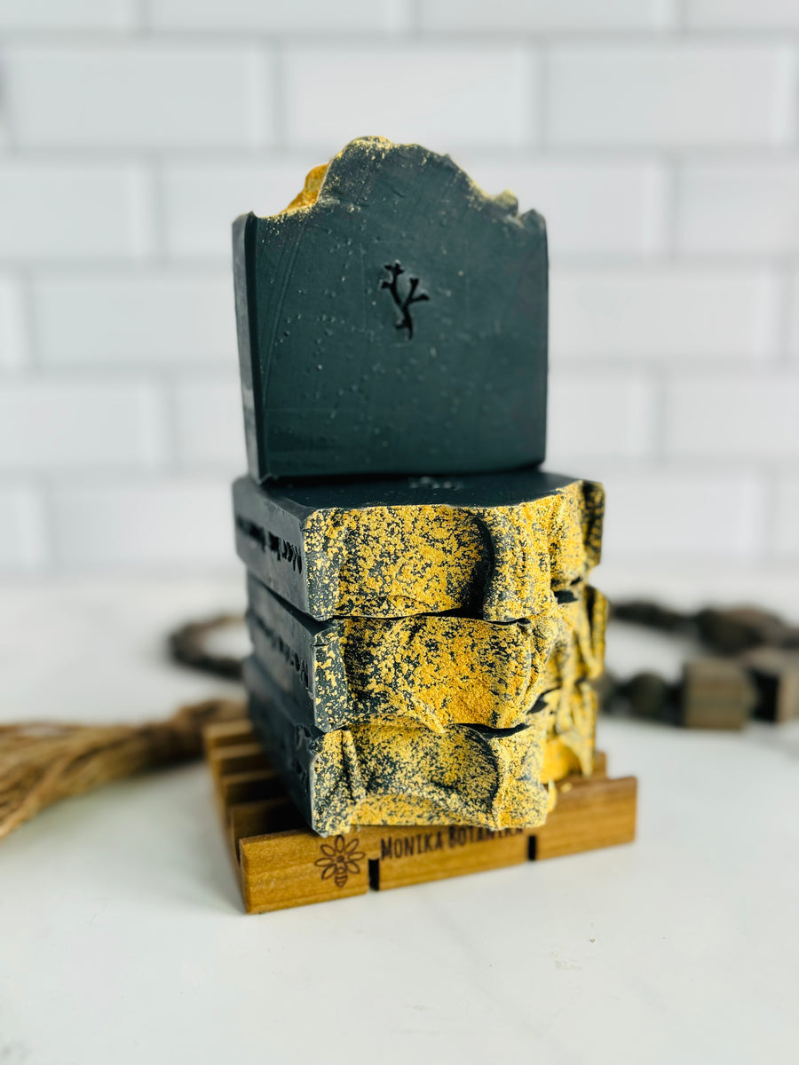 Earthy Lemongrass Charcoal Soap with Lanolin