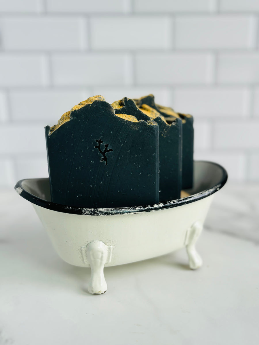 Earthy Lemongrass Charcoal Soap with Lanolin