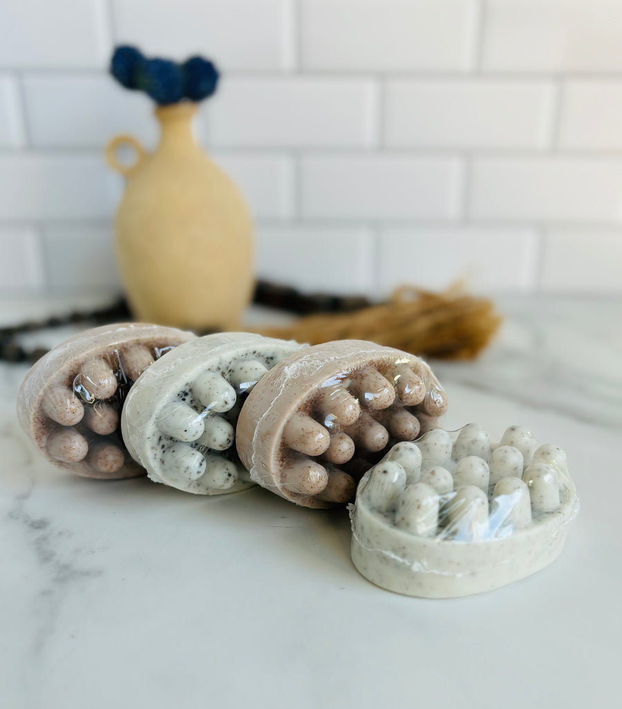Massage Scrub Soap Bar with Shea Butter