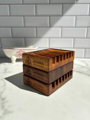 Teak wood soap dish - durable & water resistant