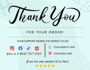 Colorful Editable Handmade Business Thank You card template - Monika Botanika Inc.