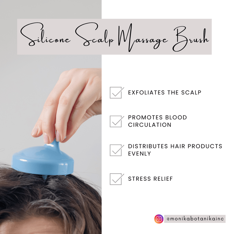 Silicone Scalp Massage Brush - Monika Botanika Inc.