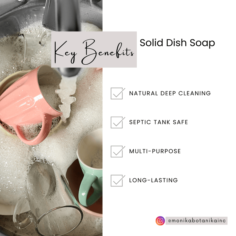 Solid Citrus Dish Soap - Natural Kitchen Cleaner - Monika Botanika Inc.
