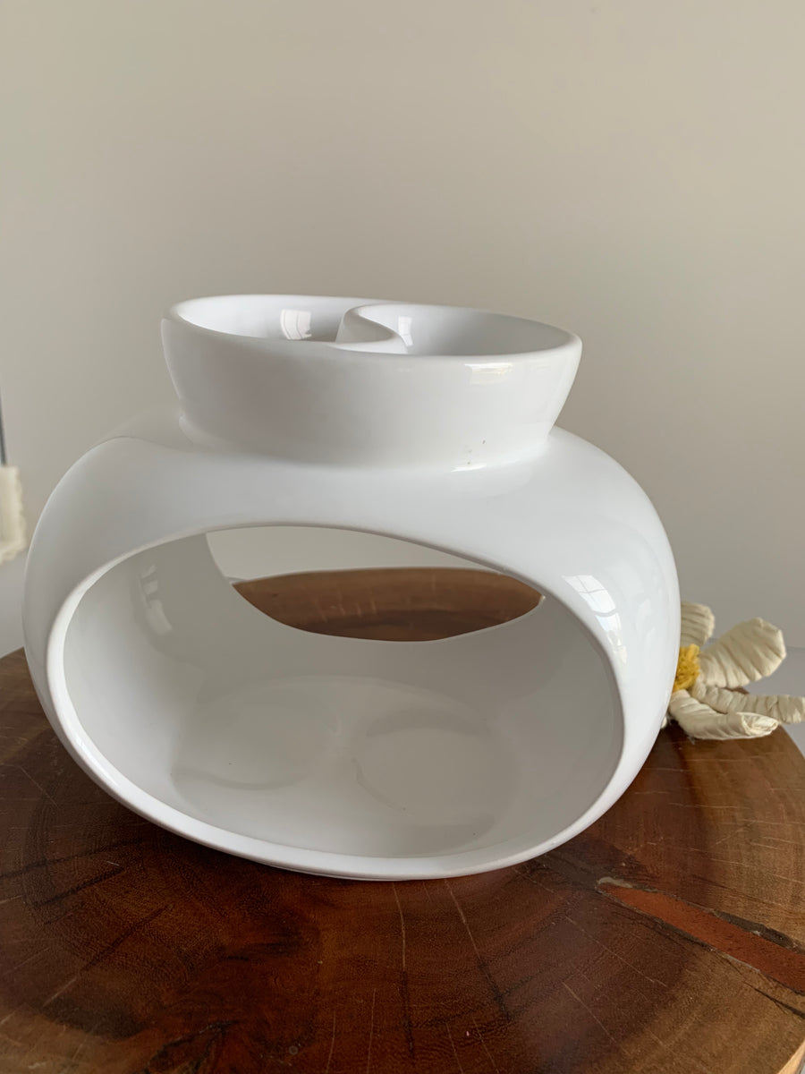 Ceramic Wax Burner Double Round