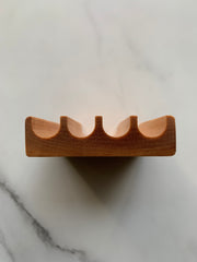 Square wooden shampoo bar and soap dish - made in the USA