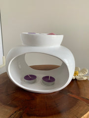 Ceramic Wax Burner Double Round