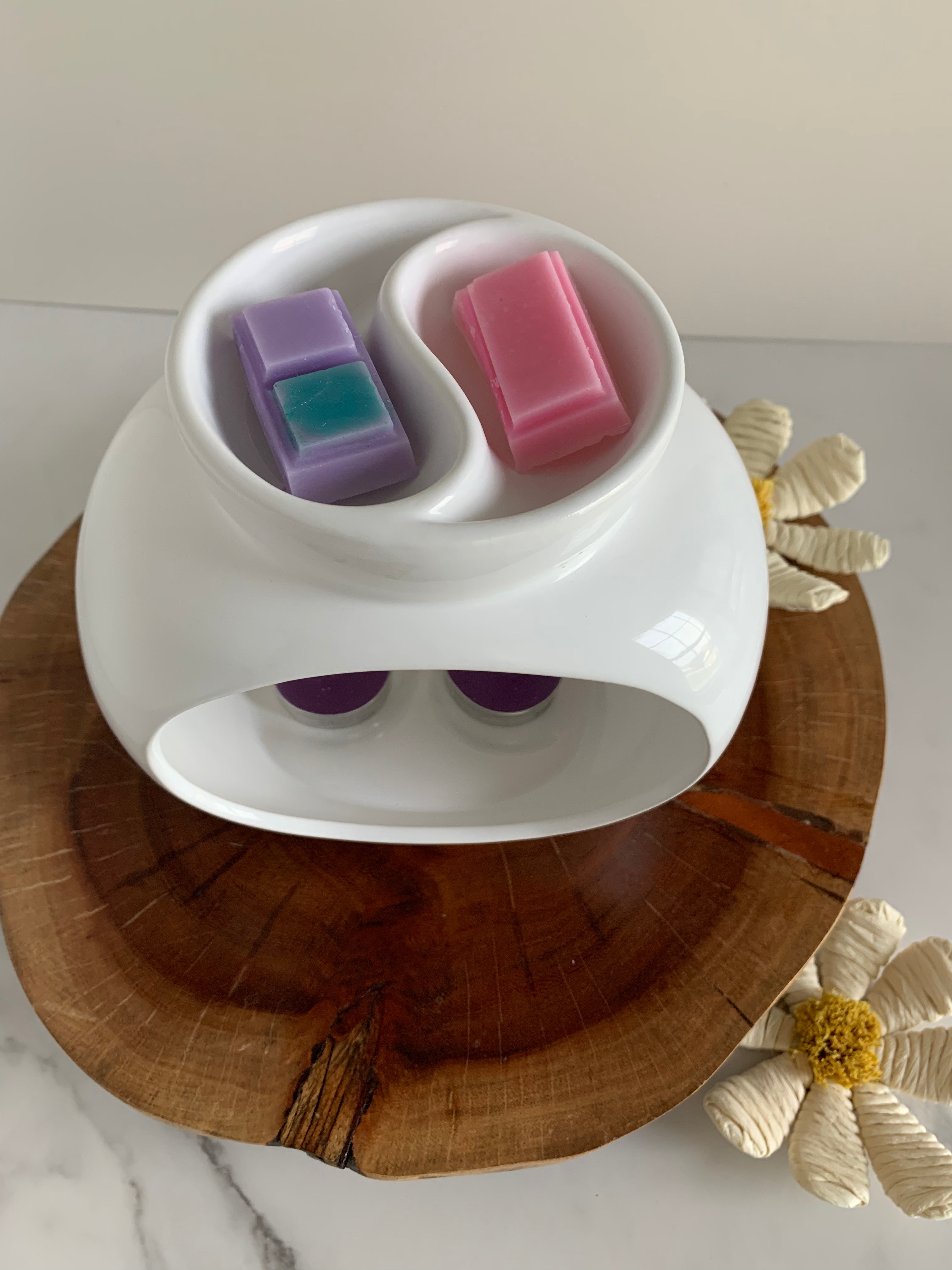 Ceramic Wax Burner Double Round