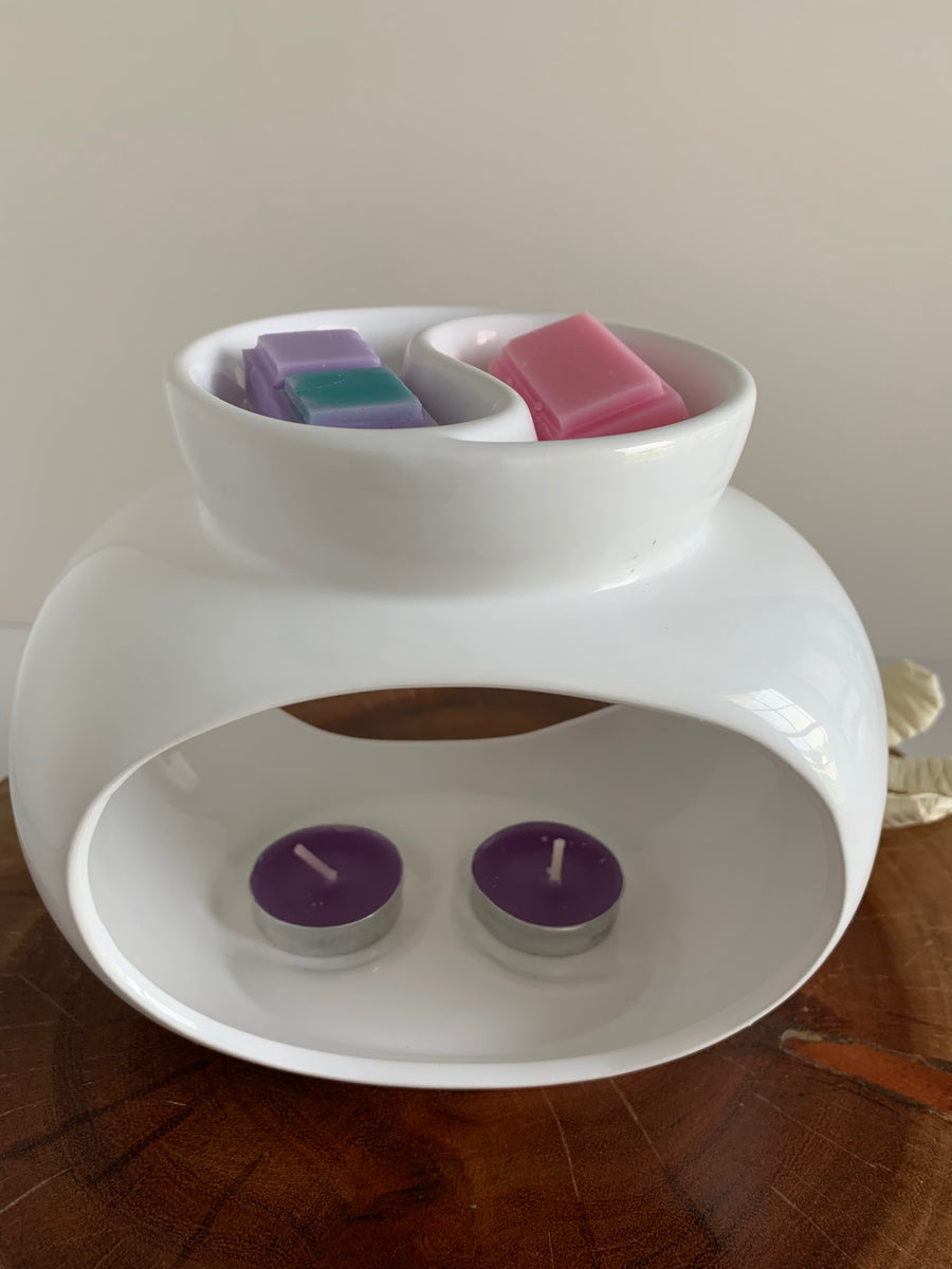 Ceramic Wax Burner Double Round