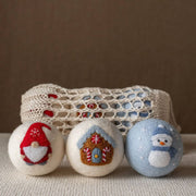 Holiday Dryer Balls Natural Wool – Gift Sets of 3