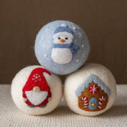 Holiday Dryer Balls Natural Wool – Gift Sets of 3