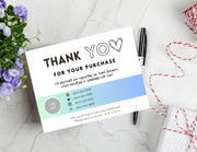 Editable Handmade Business Thank You card template - Monika Botanika Inc.