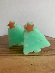 Tree with star glycerin soap bar. Christmas stocking stuffer, Christmas gift