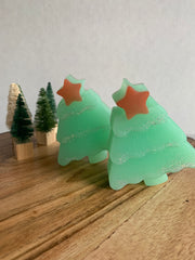Tree with star glycerin soap bar. Christmas stocking stuffer, Christmas gift